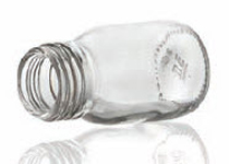 60 ml siroopfles, helder, type 3 geblazen glas