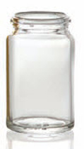 67 ml tabletpot, helder, type 3 geblazen glas