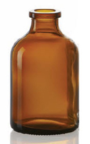 250 ml injectieflacon, amber, type 2 geblazen glas