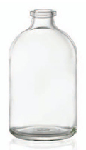 100 ml injectieflacon, helder, type 1 geblazen glas