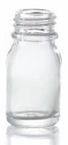 45 ml druppelfles, helder, type 3 geblazen glas