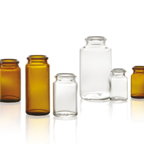 15 ml tabletpot, amber, type 3 geblazen glas